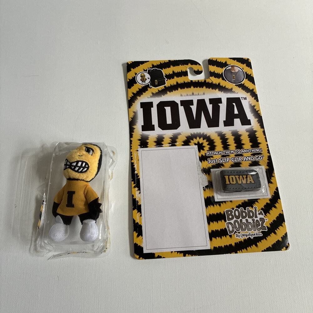 Bobbi dobbiez Iowa Hawkeyes 4'' Plush Mascot Herky the Hawk Damage Box